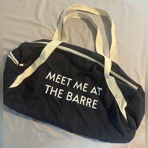 Meet Me At The Barre zip yoga bag from FabFitFun subscription box. Never used!